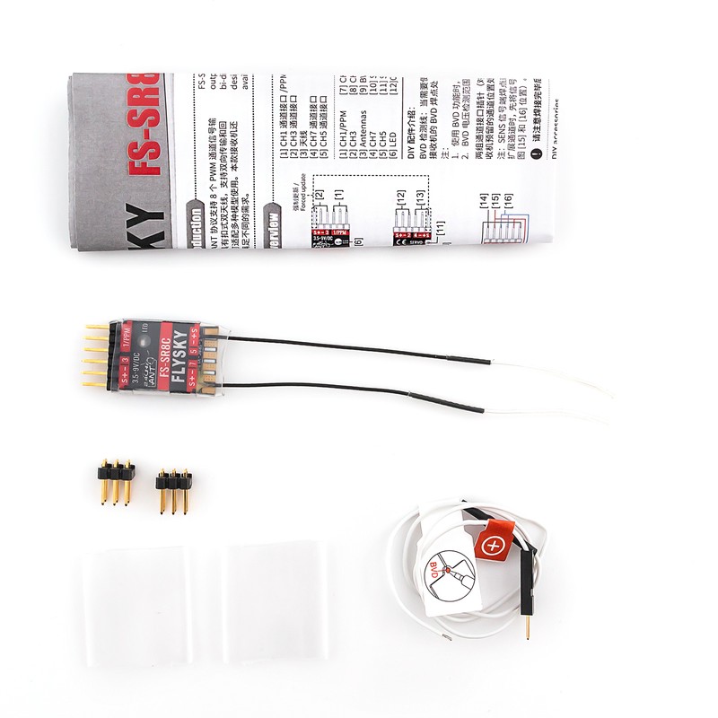 FLYSKY FS-SR8C Receiver 8 Channels 2.4G Receiver with Dual Antenna