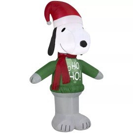 Gemmy 3.5'  Christmas Airblown Snoopy with Ho Ho Ho Sweater Lighted Inflatable
