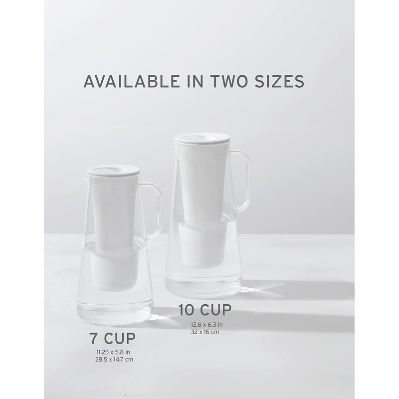 LifeStraw Home Pitcher BPA Free Plastic 7 Cup Stormy Blue