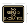 No Refund Or Exchange ~ Business Sign ~ Retail Store