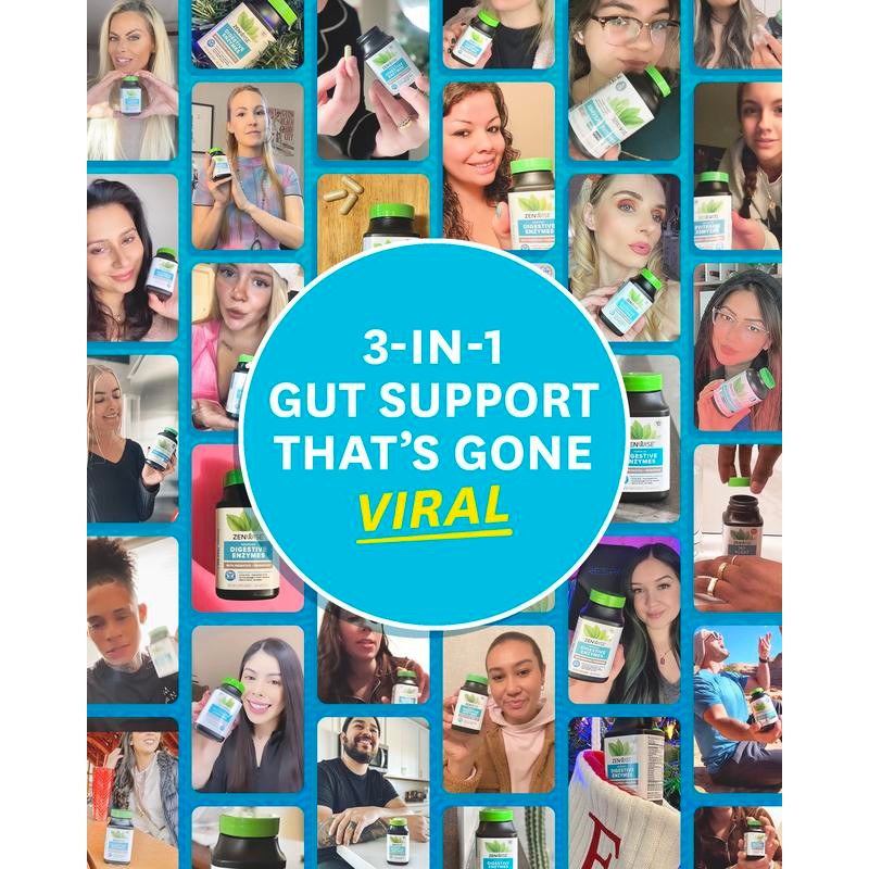 Zenwise Digestive Enzymes with Probiotics and Prebiotics for Gut Health