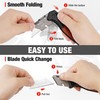 WORKPRO Folding Utility Knife, Razor Blade Knife with Axis Lock,