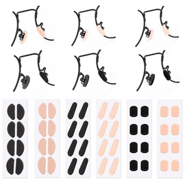 Soft Foam Nose Pads Self Adhesive Non-Slip Eyeglass Nose Pads, Thin Nosepads for Eyeglasses Sunglasses Glasses,24 Pairs,1 MM Black and Nude 3 Types Combination Black and Nude