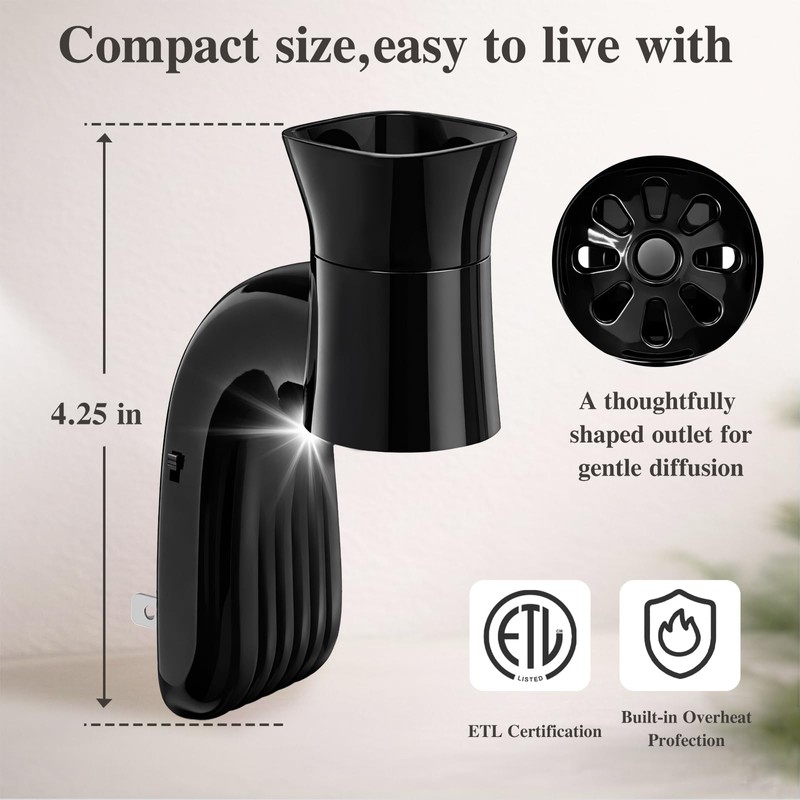 Zoblise 2 Pack Wall Fragrance Plug in with Night Light,
