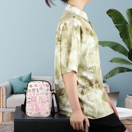 WCGXKO Crochet Shoulder Bag Crochet Lover Gift Crafter Mom Gift In My Knitting Era Crossbody Bag For Women (KNITTING CRO1)