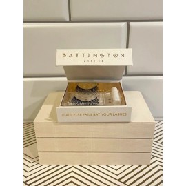 Battington *NEW* Battington "Monroe 3D" Reusable Silk Lashes with Mini Glue: NEW IN BOX