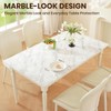 OstepDecor Marble-Look Table Protector 36 x 60 in, Waterproof PVC