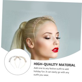 FOMIYES 3sets Letter Rhinestone Hairbands Spring Festival Decorative Headband Year Headdresses for Women 2pcs*3