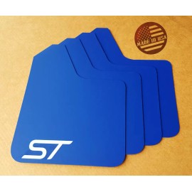 StreetRays [Originals] [SR] 11-18 Ford FOCUS ST SE S Mud Guard Flaps Set BLUE w/ Logo & Hardware Kit