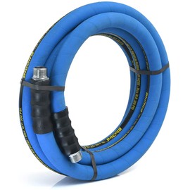 BLUBIRD BB3425 3/4" x 25' Rubber Air Hose, 100% Rubber, Lightest, Strongest, Most Flexible, 300 PSI, 50F to 190F Degrees, Ozone Resistant, High Strength Polyester Braided