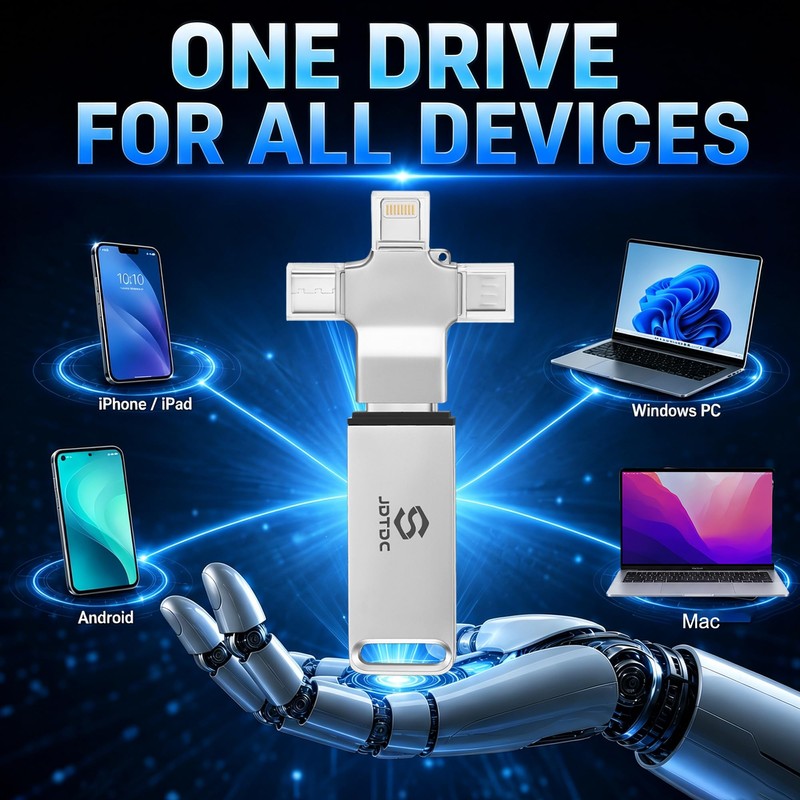 128GB 4 in 1 Photo Stick for All Devices, Plug