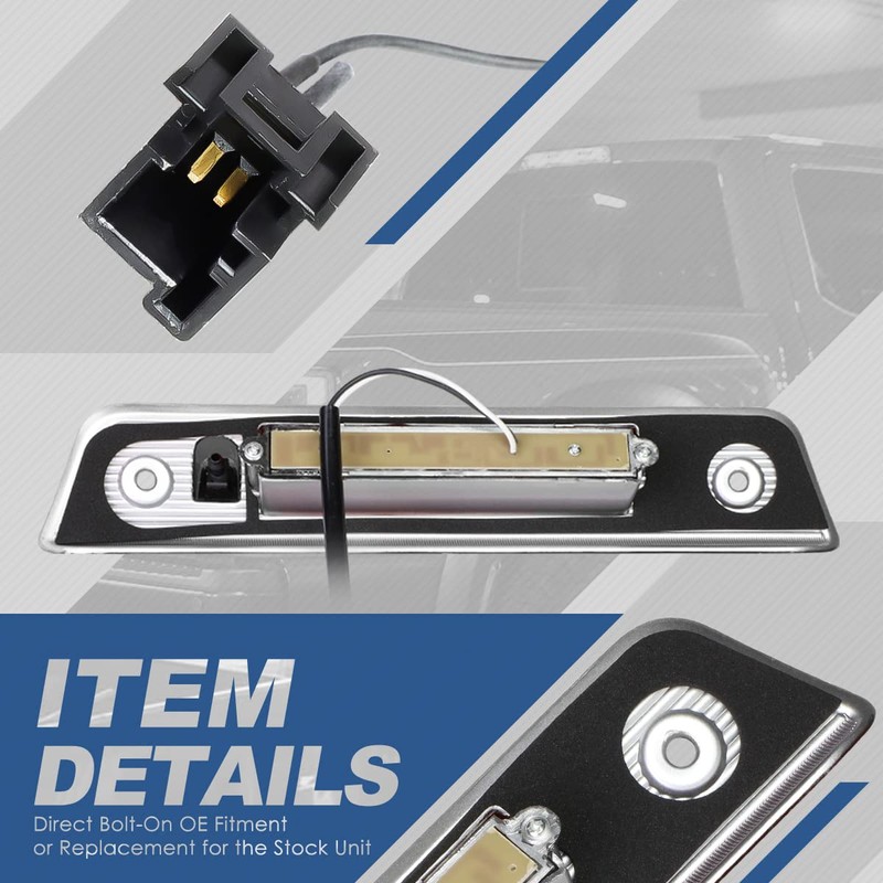 Auto Dynasty Rear Hight Mount Chrome Housing LED 3rd Third