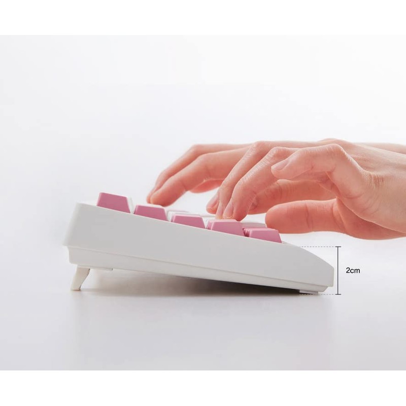 Leopold FC650MDS White/Pink PD 65% Double Shot PBT Mechanical Keyboard