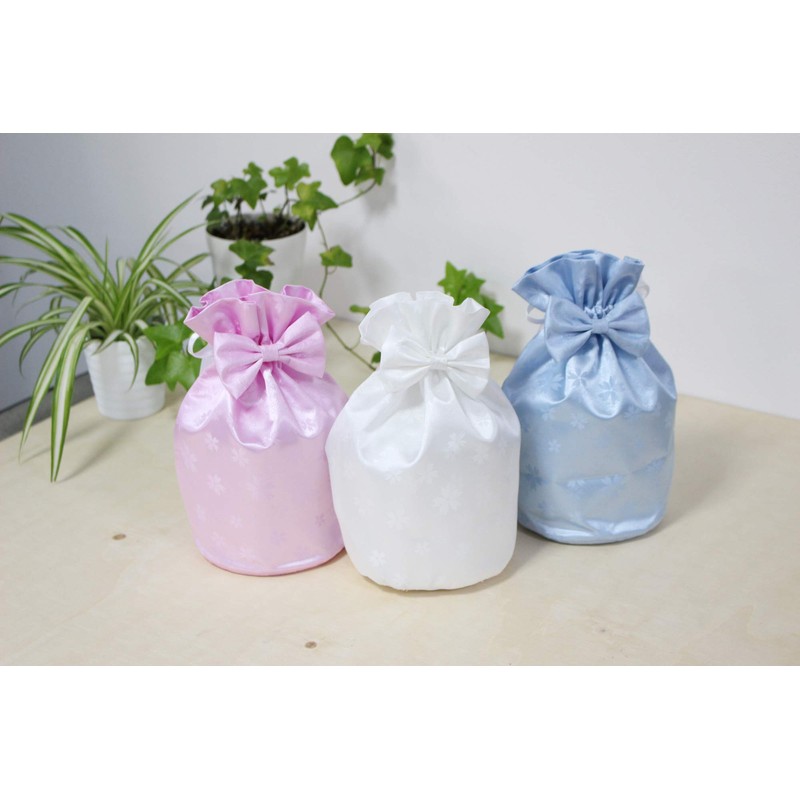 Crib Bag, Drawstring Urn Cover, Cherry Blossom Wrapping, Includes Ribbon,