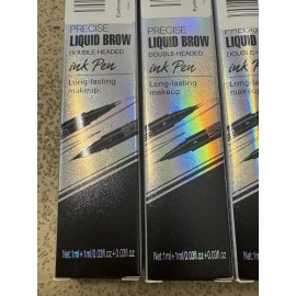 Kiss 4x HelloKiss Hello kiss Precise Double Headed Liquid Eyebrow Pen #03 Dark Brown