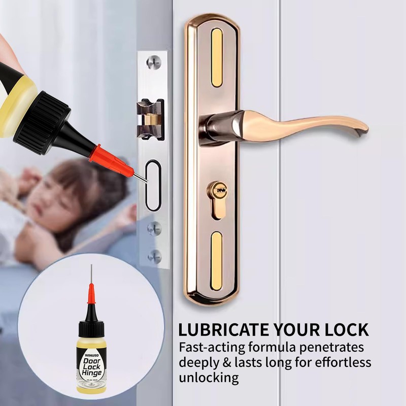 Door Hinge Lubricant Needle Oiler | 2 oz Lock Lube