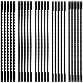 TXErfolg Scroll Saw Blades 127 mm Fine Cut Scroll Saw Blades with Pin 10/15/18/20/24 Teeth Suitable for Scroll Saws for Power Tool Accessories Woodworking Pack of 25