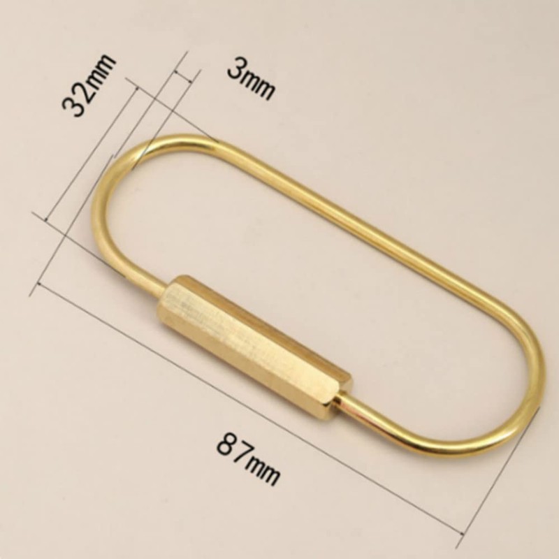 QWEQWE Lock Keychain Lock Durable Brass Screw Lock Clip Key