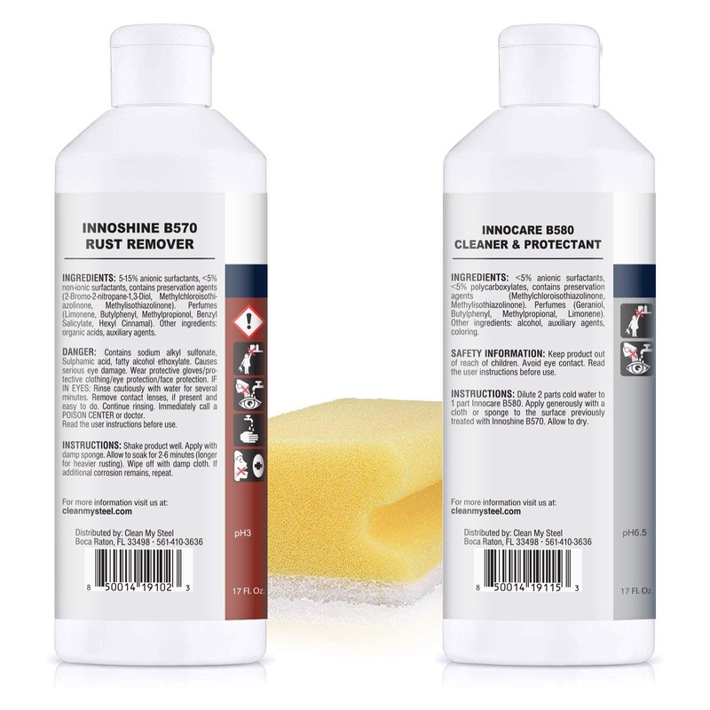 CLEAN MY STEEL Stainless Steel Rust Stain Remover, Protector &