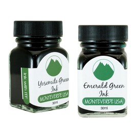 Monteverde 60ml Core Fountain Pen Ink Bottle (30ml Yosemite Green Ink Bottle G309YG, 30ml Emerald Green Ink Bottle G309EG)