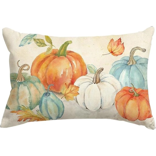 Fall Pumpkin Pillows Decorative Throw Pillows12X20,A