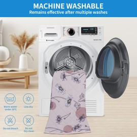 IEUUMLER Pack of 2 Puppy Pads Washable for Dogs, Reusable and Quick Absorbing PIPI Mats Training Pads for Playpen/Car Seat/Sofa FC013 (Pink Daisy, 60 x 60 cm, 2 Pieces)