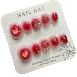 Press on nails,JC Handcrafted Press On Nails Kit, Short Length Nail Press Ons, Durable, Easy Application, Stylish Impress Press On Nails,Perfect for Daily Wear & Special Occasions (F9-01, M)