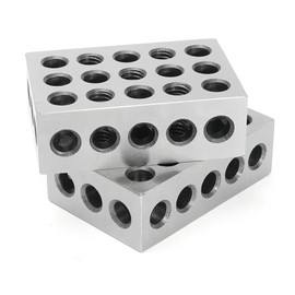 1 Matched Pair 1-2-3 Inch Ultra Precision Steel Parallel Blocks with 23 Holes 0.0002 Machinist Milling