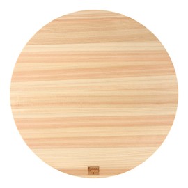 [Hinokio] Japanese Cypress Round Cutting Board, Large, Diameter 13.8 x 0.8 inches (35 x 2 cm)
