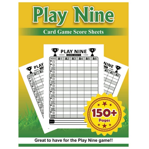 Play Nine Score Sheets: Large Print Score Pads, 8.5" x
