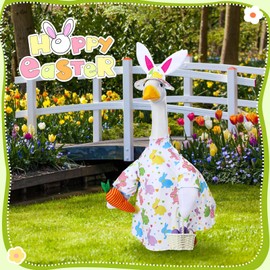 Cutecrop Easter Goose Outfit Goose Clothes for 23" High Cement or Plastic Goose Lawn Goose Clothing, Porch Goose Clothes, Lawn Goose Outfit, Garden Goose Costume