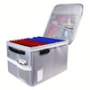 1 Pack Fireproof Document Box With Lock, Portable File Safe