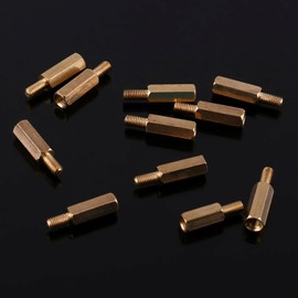 300pcs M3 Brass Standoffs Hex Male Female Assorted Sizes in Plastic Box, Waterproof and Resistant
