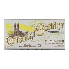 Bonnat "Piura Blanco" Peru - 75% Cocoa Dark Chocolate, French Chocolate, 100g/3.5oz. (Single)
