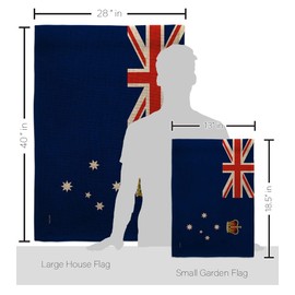Americana Home & Garden Australia Victoria Burlap Garden House Flag-Set Regional Territory Tony Couch Sydney Oceania Country Particular Area Decoration Banner Small Yard Gift Double-Sided, Made In USA