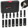 KBOISHA 1/4 Inch Deep Magnetic Socket Set,14-Piece Metric 4mm-15mm CR-MO