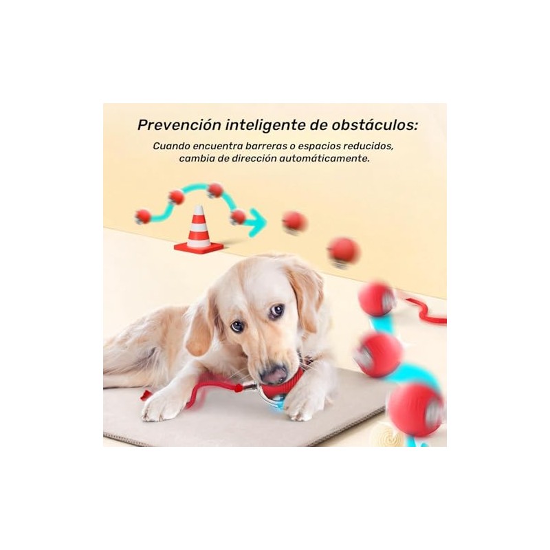 Chewie Ball, Juguete Interactivo para Gatos, Rojo+Verde