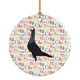 Caroline's Treasures English Carrier Pigeon Christmas Ceramic Ornament Christmas Tree Hanging Decorations for Home Christmas Holiday, Party, Gift, 3 in, Multicolor