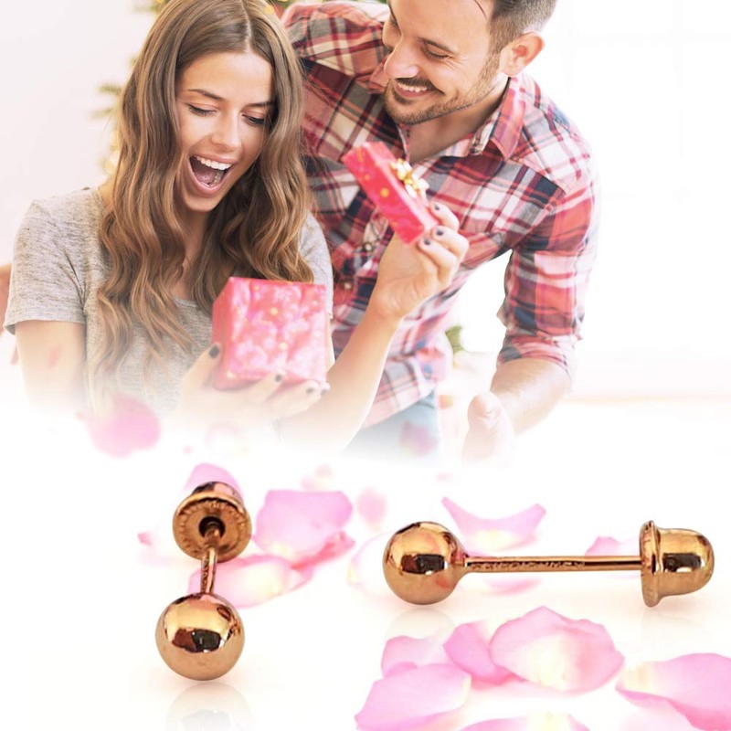 Aretes bebé oro 10 kilates dormilonas (3mm)