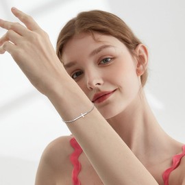 VONALA Kreuz Armband für Frauen 925 Sterling Silber Philipper 4:13 Ich kann alle Dinge tun Glaube Armband Religiöser Christlicher Schmuck Geschenke