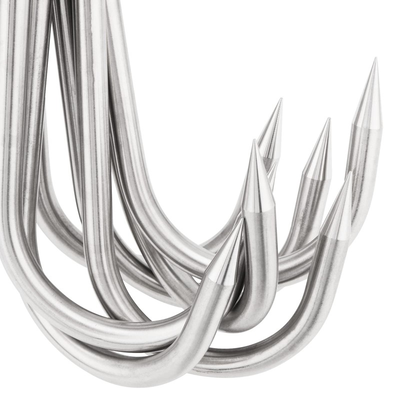 KOHAND 8 Pack 10 Inch S-Shaped Meat Hook, 10MM Thick