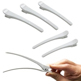 Dakar Hair Pins, Hair Clips, Hair Clips, Bulk Purchase, For Makeup, Bangs, Haircuts, Hair Arrangement, Beauty Accessories, Strong Clips, 4.7 inches (12 cm), White, Set of 6