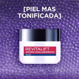LOreal Paris Revitalift Ácido Hialurónico Crema de Noche  Hyaluronic Acid Night Cream, 50 ml                                                          