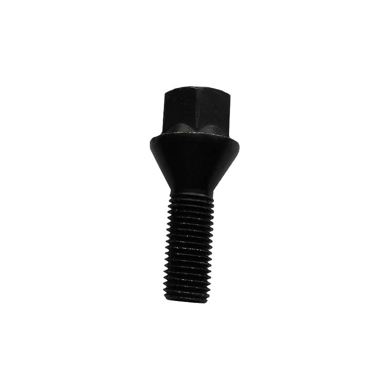 10 Wheel Bolts Taper Collar Black M12 x 1.25 36