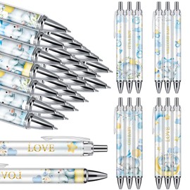 Chuangdi 24 Pcs Baby Shower Ballpoint Pens Favors Bulk Retractable Ballpoint Pen Black Ink with Baby Shower Gifts for Guests School Supply(Blue Elephant)