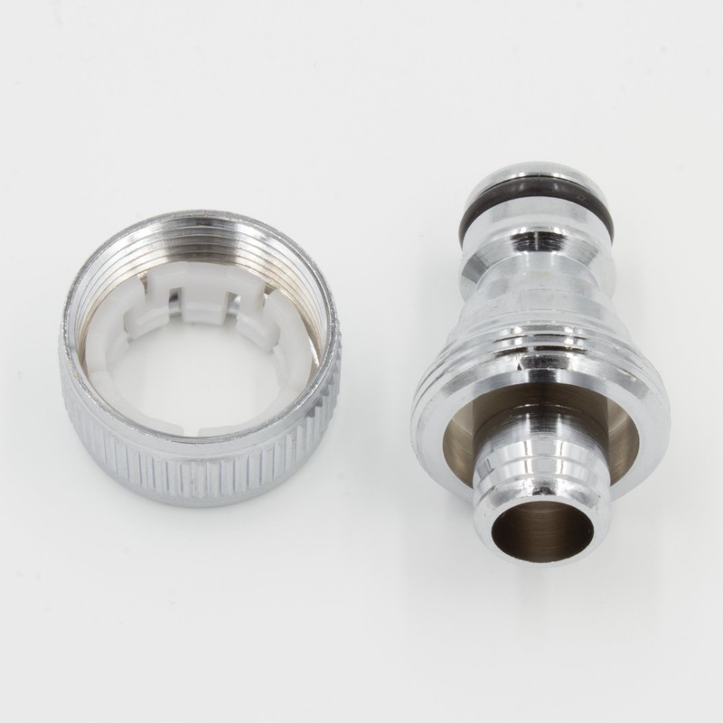 SpiceFlow Connector/Hose Connector | Chrome/Brass | For 1/2 Inch Hoses