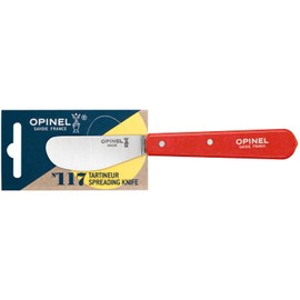 OPINEL Essential No.117 Spreading + Butter Knife, Painted Hornbeam Wood Handles, Made in France (Red)