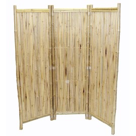 Bamboo 3 Panel Screen Sm Round Sticks