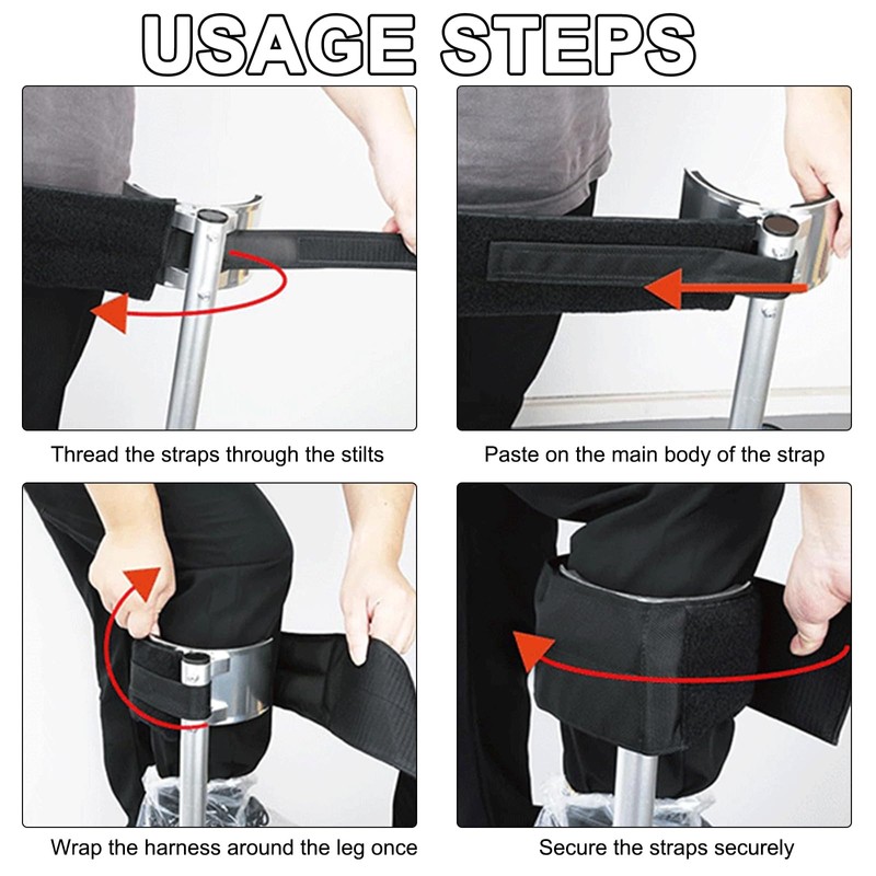 1 Pair Plastering Stilts Straps - Adjustable Drywall Stilts Leg