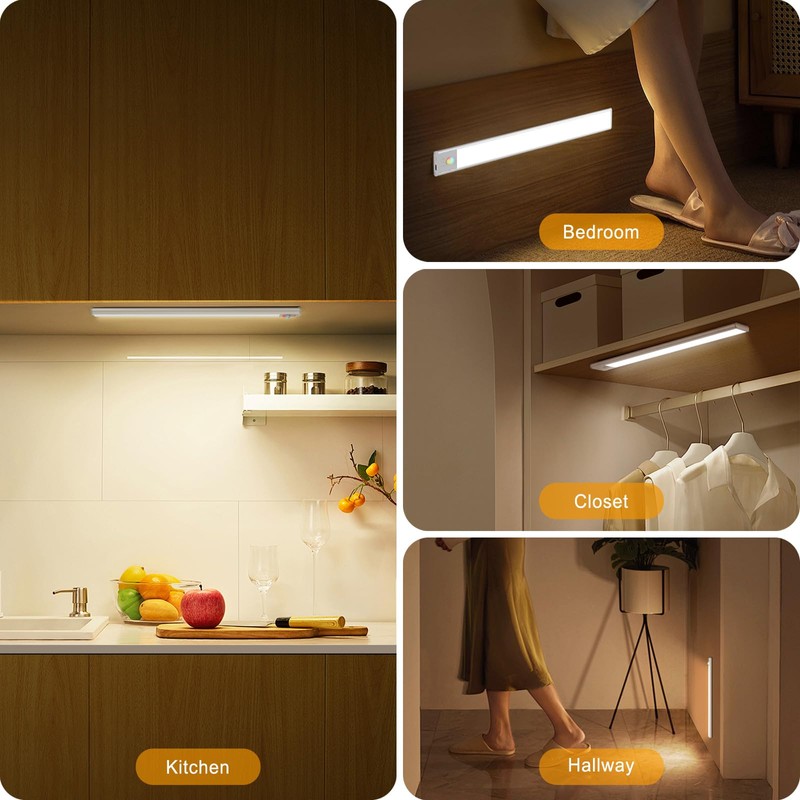 BLS Under Cabinet Lights, 46 LED lights Battery Operated Motion